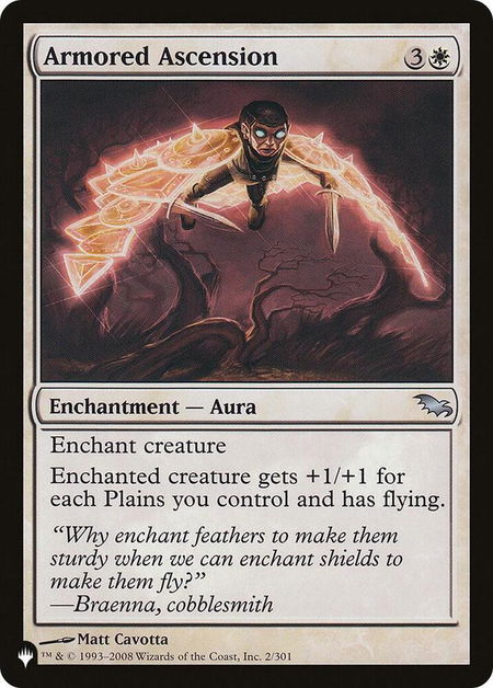 Armored Ascension - The List Reprints Magic: The Gathering trading card