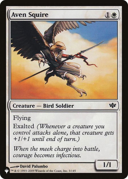 Aven Squire - The List Reprints Magic: The Gathering trading card