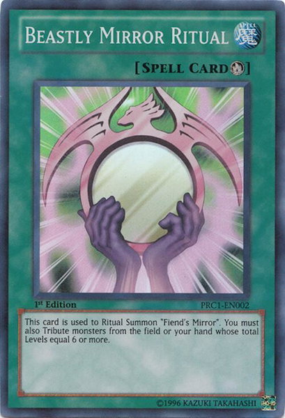 Beastly Mirror Ritual trading card from 2012 Premium Collection Tin Beastly Mirror Ritual - 2012 Premium Collection Tin YuGiOh trading card