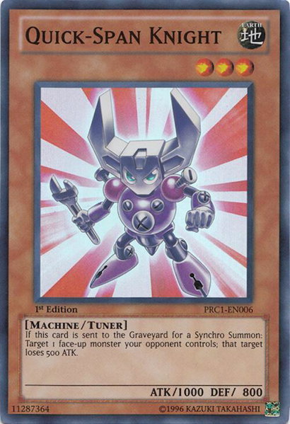 Quick-Span Knight trading card from 2012 Premium Collection Tin Quick-Span Knight - 2012 Premium Collection Tin YuGiOh trading card