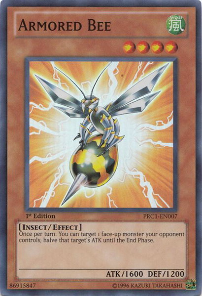 Armored Bee trading card from 2012 Premium Collection Tin Armored Bee - 2012 Premium Collection Tin YuGiOh trading card