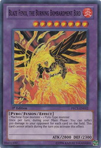 Blaze Fenix, the Burning Bombardment Bird - 2012 Premium Collection Tin (PRC1) #PRC1-EN012 - Super Rare YuGiOh Trading Card