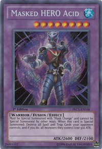 Masked HERO Acid - 2012 Premium Collection Tin (PRC1) #PRC1-EN018 - Secret Rare YuGiOh Trading Card