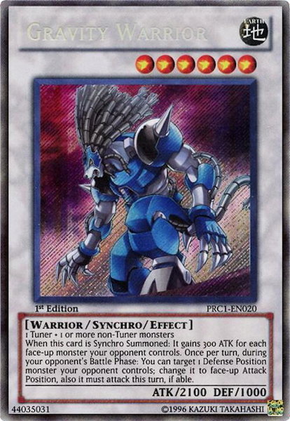Gravity Warrior trading card from 2012 Premium Collection Tin Gravity Warrior - 2012 Premium Collection Tin YuGiOh trading card