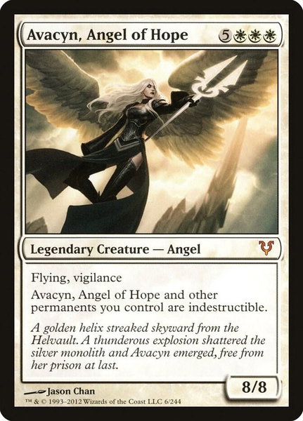 Avacyn, Angel of Hope trading card from Avacyn Restored Avacyn, Angel of Hope - Avacyn Restored Magic: The Gathering trading card