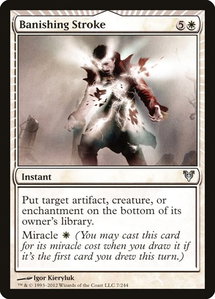 Banishing Stroke - Avacyn Restored (AVR) #7 - Uncommon Magic: The Gathering Trading Card