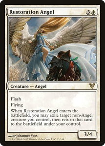 Restoration Angel - Avacyn Restored (AVR) #32 - Rare Magic: The Gathering Trading Card