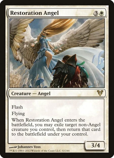 Restoration Angel - Avacyn Restored Magic: The Gathering trading card