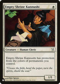 Empty-Shrine Kannushi - The List Reprints (LIST) #2/165 - Uncommon Magic: The Gathering Trading Card