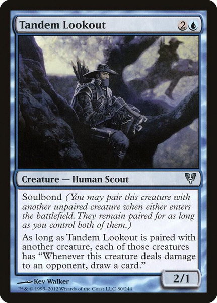 Tandem Lookout trading card from Avacyn Restored Tandem Lookout - Avacyn Restored Magic: The Gathering trading card
