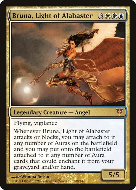Bruna, Light of Alabaster - Avacyn Restored Magic: The Gathering trading card