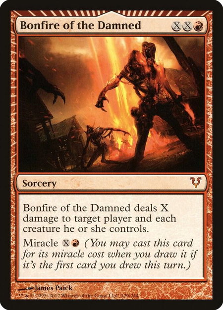 Bonfire of the Damned - Avacyn Restored Magic: The Gathering trading card