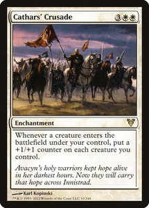 Cathars' Crusade - Avacyn Restored (AVR) #10 - Rare Magic: The Gathering Trading Card