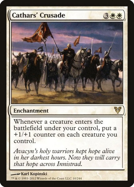 Cathars' Crusade - Avacyn Restored Magic: The Gathering trading card