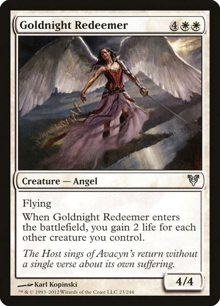 Goldnight Redeemer - Avacyn Restored Magic: The Gathering trading card