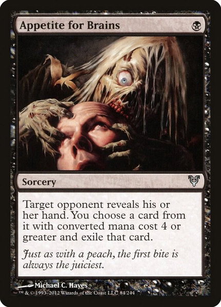 Appetite for Brains - Avacyn Restored Magic: The Gathering trading card