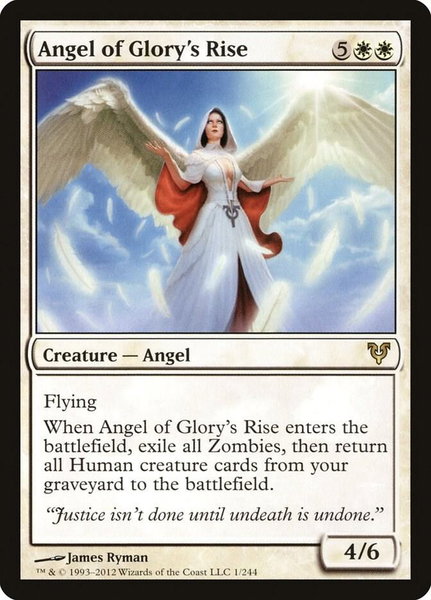 Angel of Glory's Rise trading card from Avacyn Restored Angel of Glory's Rise - Avacyn Restored Magic: The Gathering trading card