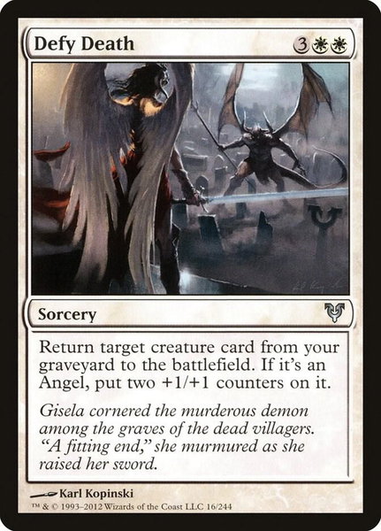 Defy Death - Avacyn Restored Magic: The Gathering trading card