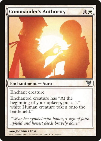 Commander's Authority - Avacyn Restored Magic: The Gathering trading card