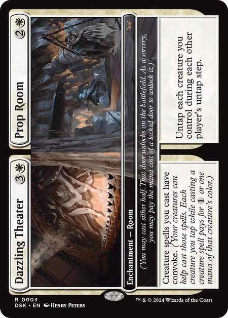 Dazzling Theater // Prop Room - Promo Pack: Duskmourn: House of Horror Magic: The Gathering trading card