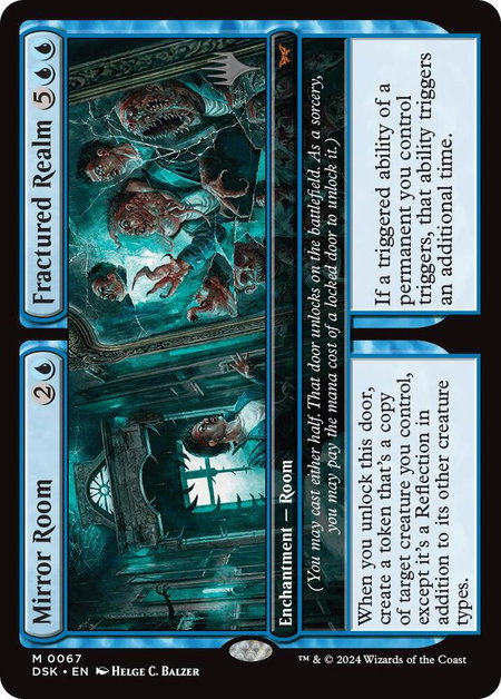 Mirror Room // Fractured Realm - Promo Pack: Duskmourn: House of Horror Magic: The Gathering trading card