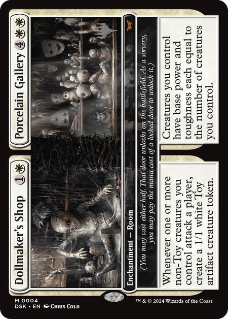 Dollmaker's Shop // Porcelain Gallery - Promo Pack: Duskmourn: House of Horror Magic: The Gathering trading card
