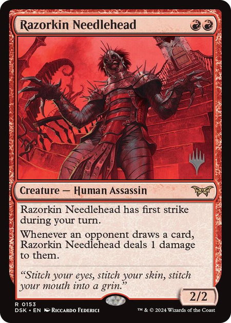 Razorkin Needlehead - Promo Pack: Duskmourn: House of Horror Magic: The Gathering trading card