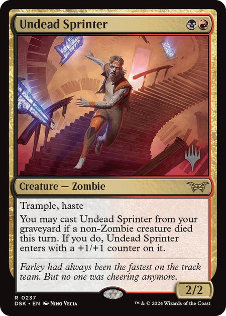 Undead Sprinter - Promo Pack: Duskmourn: House of Horror Magic: The Gathering trading card