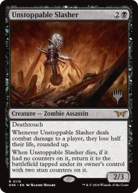Unstoppable Slasher (0119) - Promo Pack: Duskmourn: House of Horror (PPDSK) #119p - Rare Magic: The Gathering Trading Card