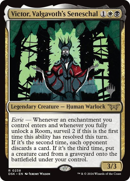 Victor, Valgavoth's Seneschal - Promo Pack: Duskmourn: House of Horror Magic: The Gathering trading card
