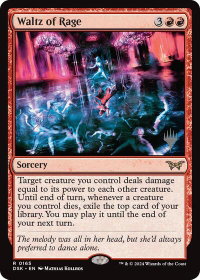 Waltz of Rage - Promo Pack: Duskmourn: House of Horror (PPDSK) #165p - Rare Magic: The Gathering Trading Card