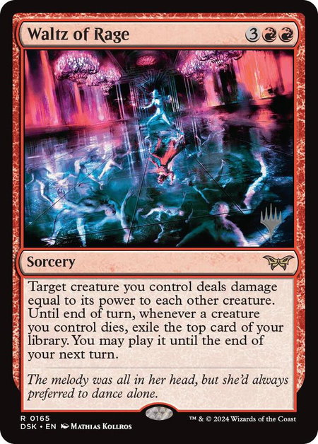 Waltz of Rage - Promo Pack: Duskmourn: House of Horror Magic: The Gathering trading card