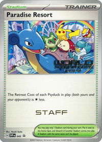 Paradise Resort - 045 (World Championships 2023) [Staff] - SV: Scarlet & Violet Promo Cards (SVP) #045 - Promo Pokémon Trading Card