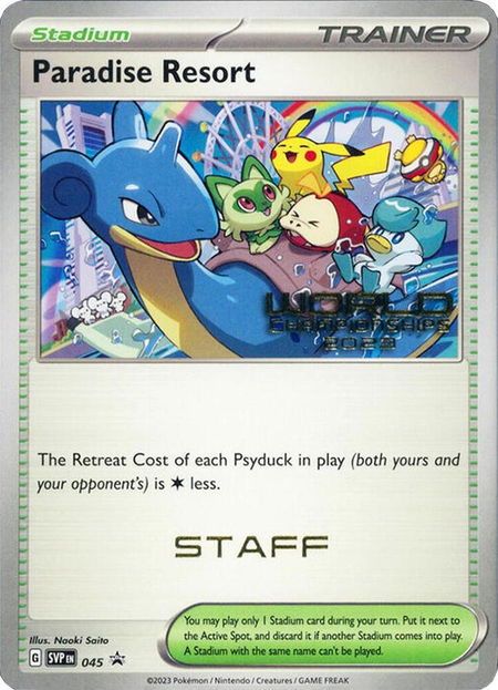 Paradise Resort - 045 (World Championships 2023) [Staff] - SV: Scarlet & Violet Promo Cards Pokémon trading card