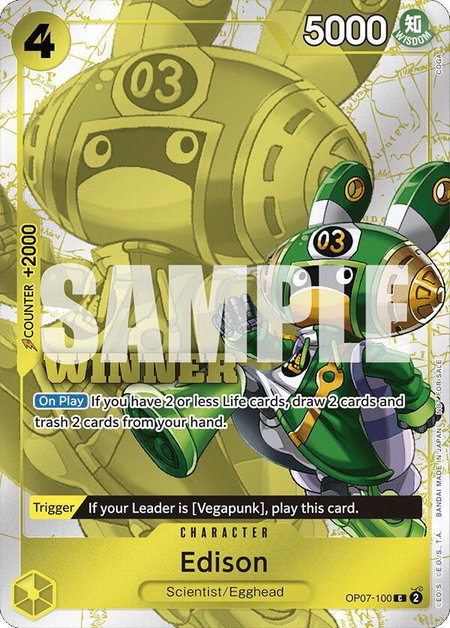 Edison (Winner Pack 2024 Oct.-Dec.) - One Piece Promotion Cards One Piece trading card