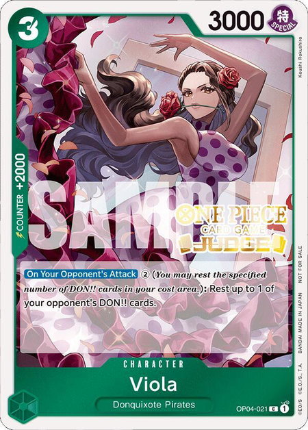 Viola (Judge Pack Vol. 4) - One Piece Promotion Cards One Piece trading card