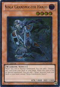Ninja Grandmaster Hanzo (UTR) - Order of Chaos (ORCS) #ORCS-EN029 - Ultimate Rare YuGiOh Trading Card