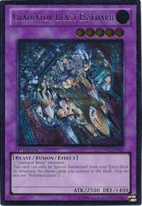 Gladiator Beast Essedarii (UTR) - Extreme Victory (EXVC) #EXVC-EN086 - Ultimate Rare YuGiOh Trading Card