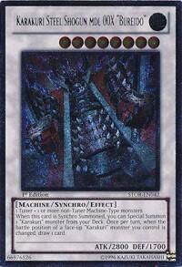 Karakuri Steel Shogun mdl 00X "Bureido" (UTR) - Storm of Ragnarok (STOR) #STOR-EN042 - Ultimate Rare YuGiOh Trading Card