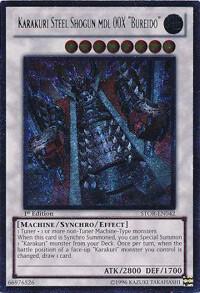 Karakuri Steel Shogun mdl 00X "Bureido" (UTR) - Storm of Ragnarok YuGiOh trading card