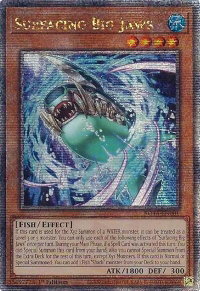 Surfacing Big Jaws (Quarter Century Secret Rare) - Rage of the Abyss (ROTA) #ROTA-EN001 - Quarter Century Secret Rare YuGiOh Trading Card