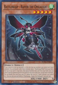 Battlewasp - Rapier the Onslaught - Rage of the Abyss (ROTA) #ROTA-EN009 - Common / Short Print YuGiOh Trading Card