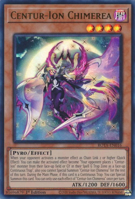 Centur-Ion Chimerea trading card from Rage of the Abyss Centur-Ion Chimerea - Rage of the Abyss YuGiOh trading card