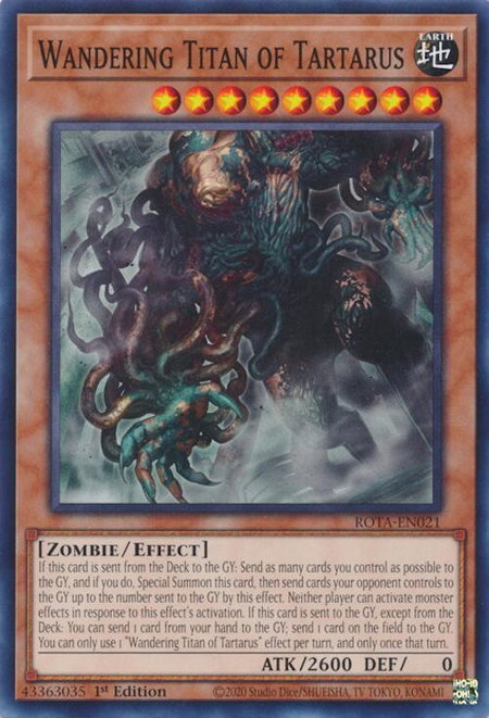 Wandering Titan of Tartarus trading card from Rage of the Abyss Wandering Titan of Tartarus - Rage of the Abyss YuGiOh trading card