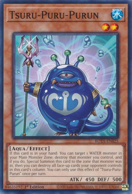 Tsuru-Puru-Purun trading card from Rage of the Abyss Tsuru-Puru-Purun - Rage of the Abyss YuGiOh trading card
