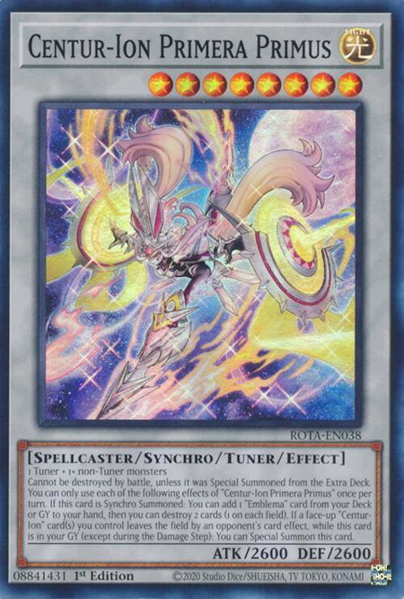 Centur-Ion Primera Primus trading card from Rage of the Abyss Centur-Ion Primera Primus - Rage of the Abyss YuGiOh trading card