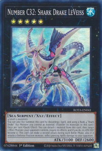 Number C32: Shark Drake LeVeiss - Rage of the Abyss (ROTA) #ROTA-EN041 - Super Rare YuGiOh Trading Card