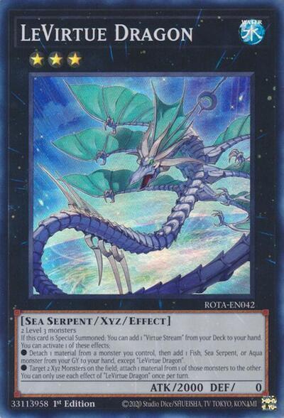 LeVirtue Dragon trading card from Rage of the Abyss LeVirtue Dragon - Rage of the Abyss YuGiOh trading card