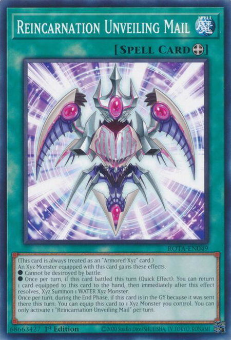 Reincarnation Unveiling Mail trading card from Rage of the Abyss Reincarnation Unveiling Mail - Rage of the Abyss YuGiOh trading card