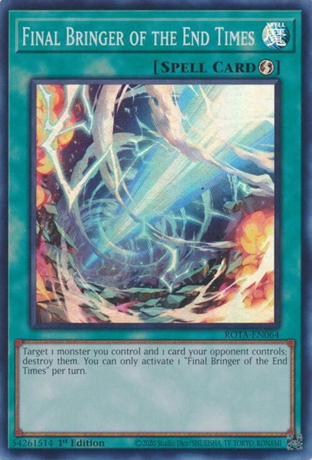 Final Bringer of the End Times - Rage of the Abyss YuGiOh trading card